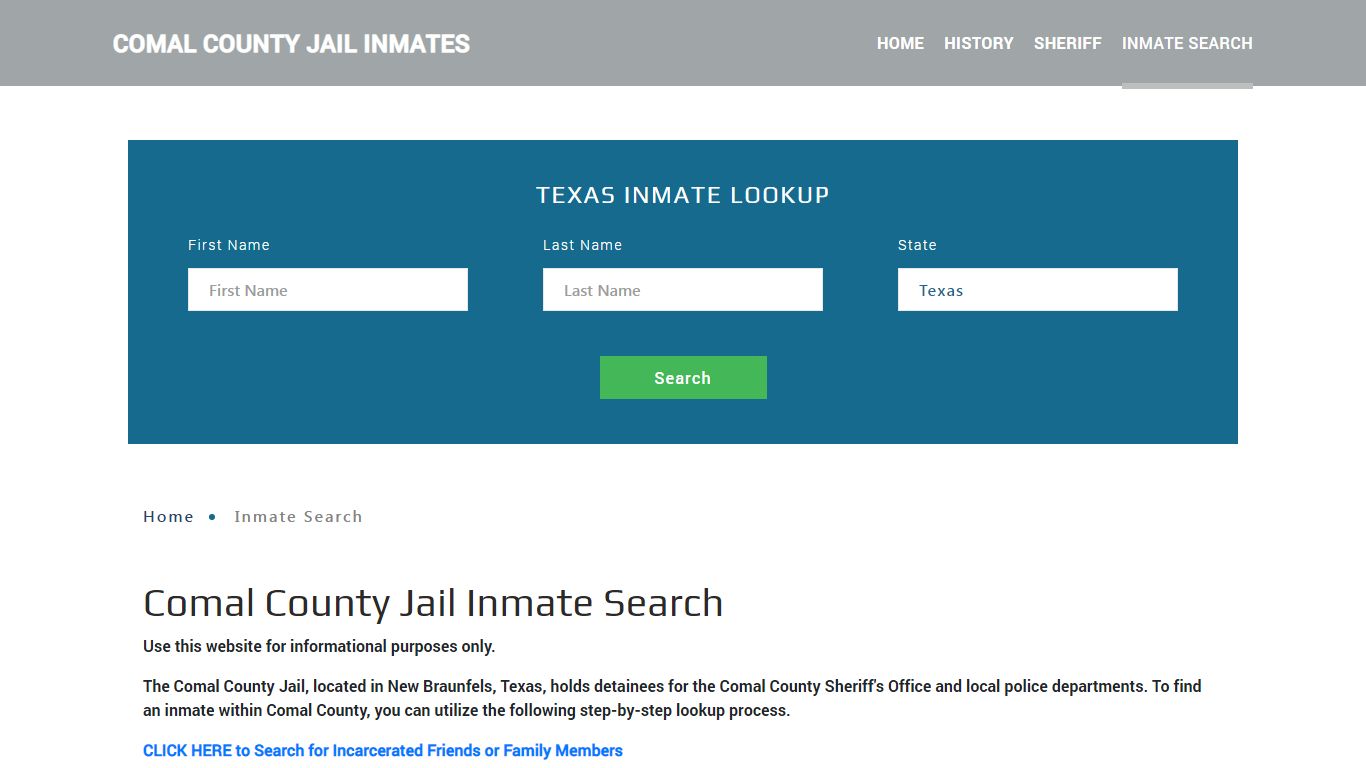 Comal County, TX Detainee Lookup